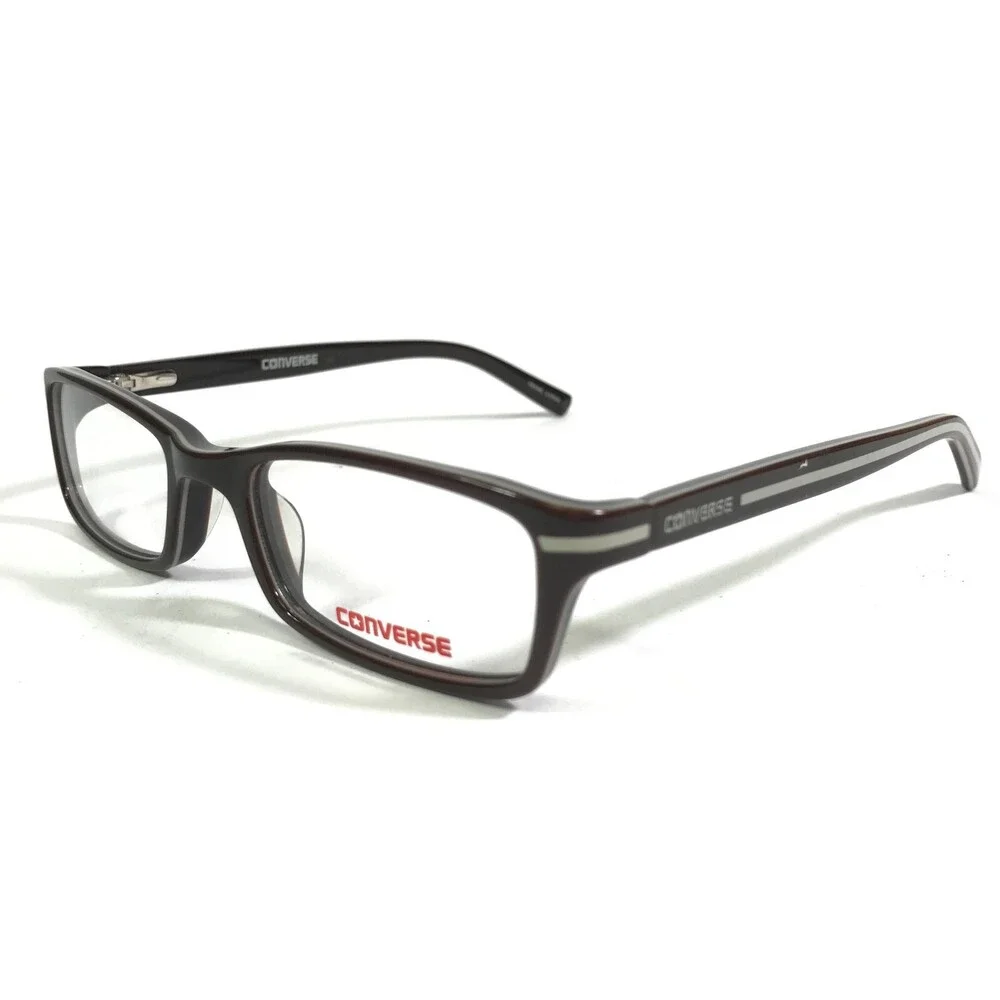 Converse Kids Eyeglasses Frames K004 BROWN Rectangular Full Rim 47-17-130